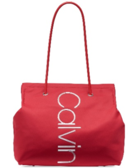 Calvin Klein, Mallory Tote Red Silver