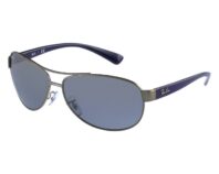 Ray-Ban Aviator Wrap Sunglasses in Gunmetal Gradient Grey Mirror